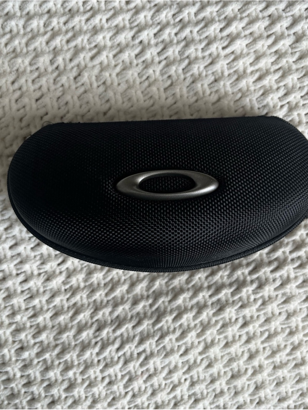 Oakley Black Textured Hard Sunglasses CASE ONLY with Silver Logo
